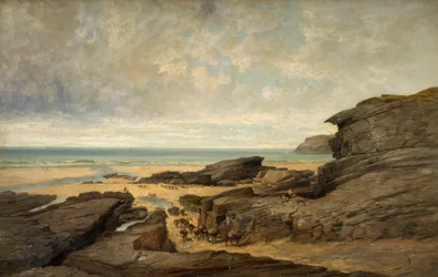 Bassa marea, Trebarwith Strand, Tintagel, Cornovaglia