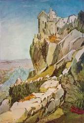 Schizzo in Portogallo, Castello Moresco dalla Penha, Castello Moresco, Mafra, 1837