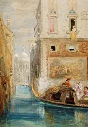 La gondola, Venezia, con Santa Maria della Salute in lontananza