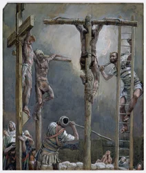 Rottura delle gambe dei ladroni, illustrazione per 