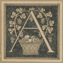 Lettera Maiuscola A, illustrazione da La Vita di Nostro Signore Gesù Cristo