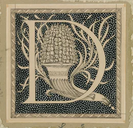 Lettera Maiuscola D, illustrazione da La Vita di Nostro Signore Gesù Cristo
