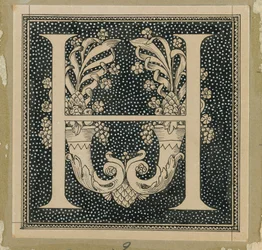Lettera Maiuscola H, illustrazione da La Vita di Nostro Signore Gesù Cristo