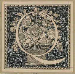 Lettera Maiuscola Q, illustrazione da La Vita di Nostro Signore Gesù Cristo