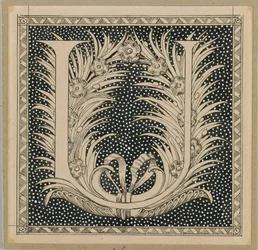 Lettera Maiuscola U, illustrazione da La Vita di Nostro Signore Gesù Cristo