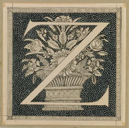 Lettera Maiuscola Z, illustrazione da La Vita di Nostro Signore Gesù Cristo