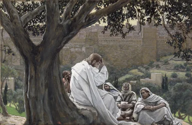 Cristo predice la distruzione del tempio (illustrazione per La vita di Cristo)