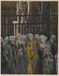 La cospirazione dei Giudei, illustrazione da La vita di Nostro Signore Gesù Cristo, 1886-94