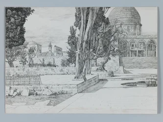Haram, Moschea di Es-Sakrah, illustrazione da La vita di Nostro Signore Gesù Cristo