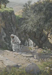 Andò per la sua strada verso Efraim, illustrazione da La vita di Nostro Signore Gesù Cristo, 1886-96