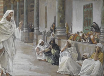 Chi è da Dio ascolta la parola di Dio, illustrazione da La vita di Nostro Signore Gesù Cristo, 1886-94