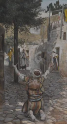 Guarigione dei lebbrosi a Cafarnao, illustrazione da La vita di Nostro Signore Gesù Cristo
