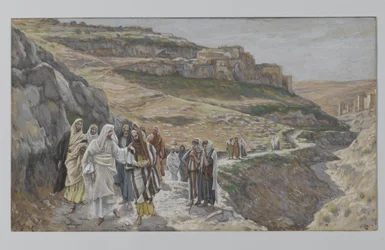Gesù discute con i suoi discepoli, illustrazione da La vita di Nostro Signore Gesù Cristo, 1886-96