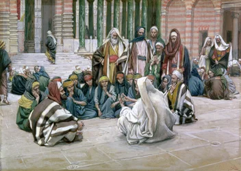 Gesù parla nel Tesoro, illustrazione per La vita di Cristo, c.1886-96