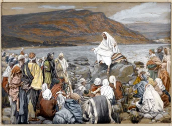Gesù insegna al popolo presso il mare, illustrazione per La vita di Cristo, circa 1886-96