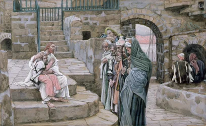 Gesù e il bambino, illustrazione per La vita di Cristo, c.1886-94