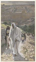 Gesù va la sera a Betania, illustrazione da La vita di Nostro Signore Gesù Cristo, 1886-94