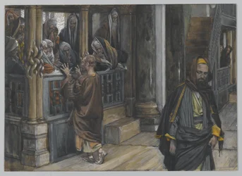 Giuda va a trovare i Giudei, illustrazione da La vita di Nostro Signore Gesù Cristo, 1886-94