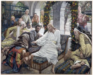 La scatola di unguento molto prezioso di Maria Maddalena, illustrazione per La Vita di Cristo, c.1886-96