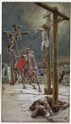Uno dei Soldati con una Lancia Gli Trafisse il Fianco, illustrazione per La Vita di Cristo, c.1886-94