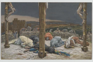 Il terremoto, illustrazione da La vita di Nostro Signore Gesù Cristo, 1886-94