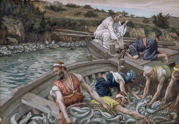 La Prima Pesca Miracolosa, illustrazione per La Vita di Cristo, c.1886-94