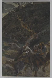 La fuga degli apostoli, illustrazione da La vita di Nostro Signore Gesù Cristo, 1886-94
