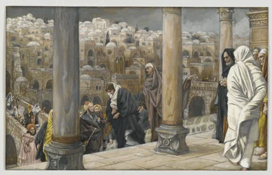 I gentili chiedono di vedere Gesù, illustrazione da La vita di Nostro Signore Gesù Cristo, 1886-94