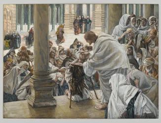 La Guarigione dello Zoppo nel Tempio, illustrazione per La Vita di Cristo, c.1886-94