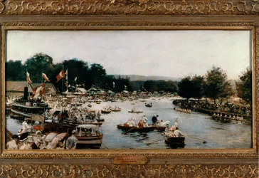 La regata di Henley, 1877 circa (dipinto su tela)