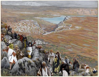 Il popolo cerca Cristo per farlo re (illustrazione per La vita di Cristo)