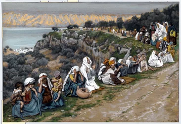 I malati in attesa del passaggio di Gesù, illustrazione per La vita di Cristo