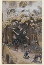 La torre di Siloe, illustrazione da La vita di Nostro Signore Gesù Cristo, 1886-96
