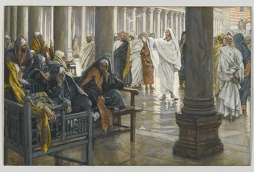 Guai a voi, scribi e farisei, illustrazione da La vita di Nostro Signore Gesù Cristo, 1886-94