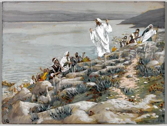 Mi cercate non perché avete visto i miracoli ma perché avete mangiato i pani, illustrazione per La vita di Cristo