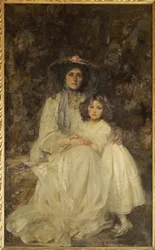 Lady Dickson-Poynder e sua figlia Joan, c.1905