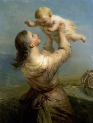 Guarda sempre e guarda con nuovo piacere. Dipinto di James John Hill (1811-1882)