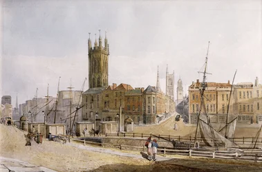 Ponte levatoio dalla banca di St. Augustine, Bristol