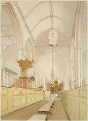 Interno della Chiesa del Tempio, guardando a est