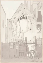 La scoperta di una finestra orientale della chiesa di Ognissanti, dietro High Street, Bristol