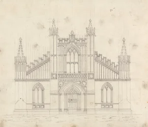 Disegno preparatorio per Design 11, Tavola 9 di Una collezione di disegni per ritiri rurali