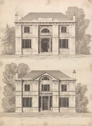 Disegno preparatorio per i disegni 5 e 6, Piatto 3 da Una collezione di disegni per ritiri rurali