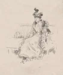 Una signora seduta