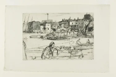 Black Lion Wharf, dalla Serie di Sedici Incisioni di Scene sul Tamigi (il "Set del Tamigi")
