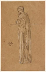 Figura drappeggiata in piedi