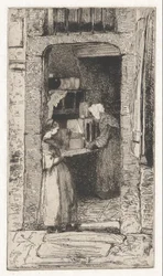 La venditrice di senape, dal set francese (Douze Eaux-Fortes d)