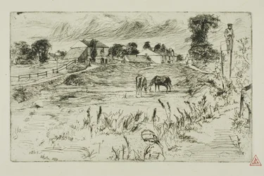 Paesaggio con cavalli
