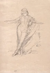 Piccola figura panneggiata appoggiata
