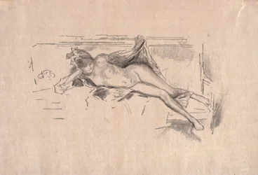 Modello nudo reclinato