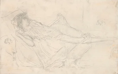 Figura sdraiata e drappeggiata